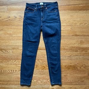 Womens J.Crew 9" High-Rise Toothpick Skinny Jeans, Size 27